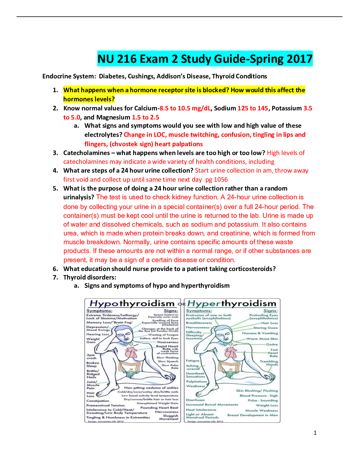 Preview image of NU 216 Exam 2 Study Guide-Spring 2017 document